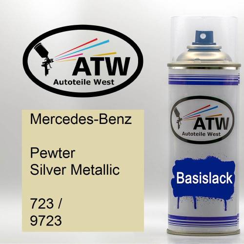 Mercedes-Benz, Pewter Silver Metallic, 723 / 9723: 400ml Sprühdose, von ATW Autoteile West.